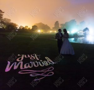 Projection lumineuse mariage Just Married